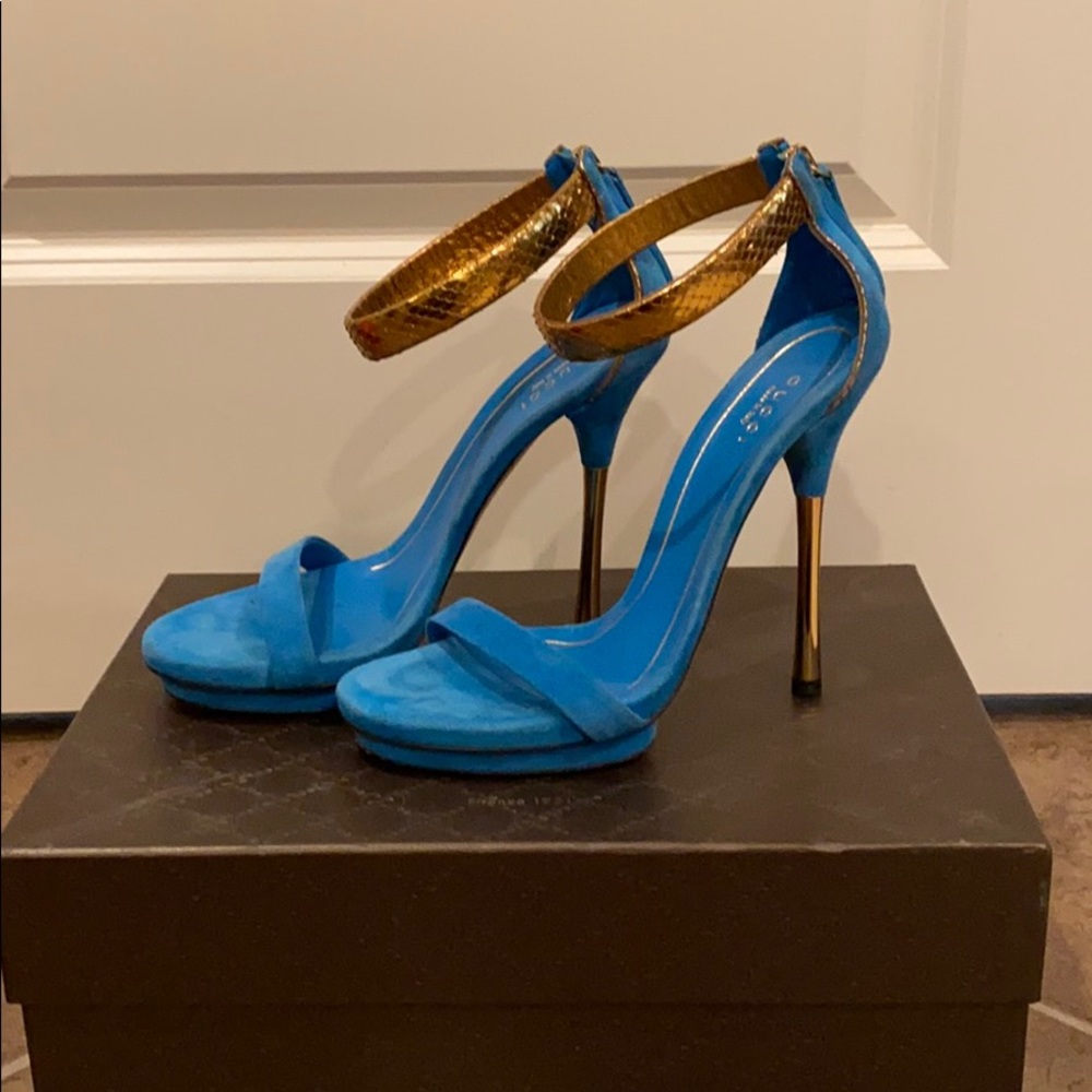 Gucci kid scamosciato python shoe